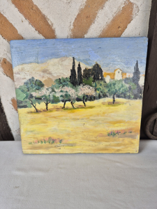 Tableau huile paysage du Sud 